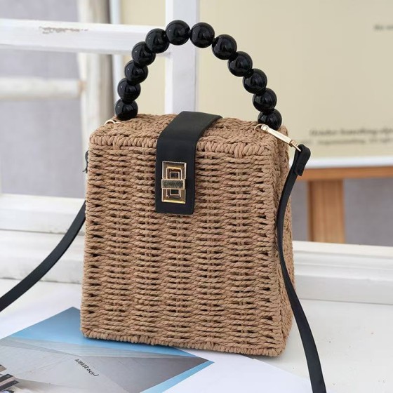 New Autumn Collection: Woven Straw Beach Bag — Stylish Handbag & Versatile Shoulder Bag (Crafted from Paper Rope)